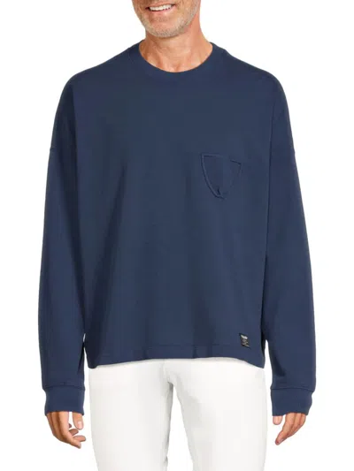 Hudson Heavyweight Long Sleeve Tee In Blue