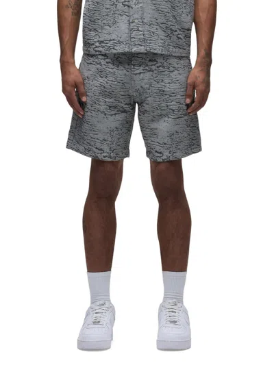 Hudson Men's Clint Jacquard Denim Shorts In Gray