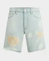 Hudson Men's Clint Splattered Denim Shorts