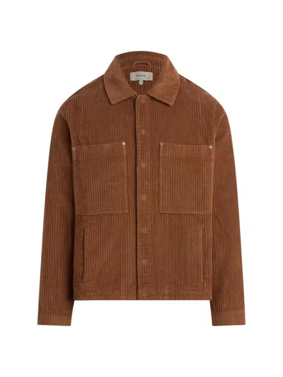 Hudson Jeans Worker Corduroy Shirt Jacket In Brown