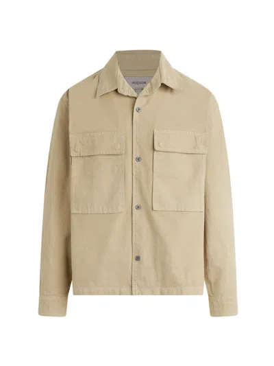 Hudson Jeans Patch Pocket Shirt Jacket In Work Khaki