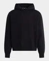Hudson Cotton Cashmere Double Knit Hoodie In Black