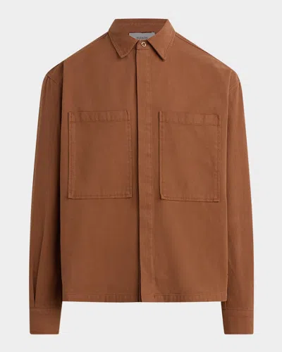 HUDSON MEN'S COTTON PATCH POCKET SHIRT JACKET
