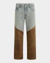 Hudson Denim Suede Work Pants In Multi
