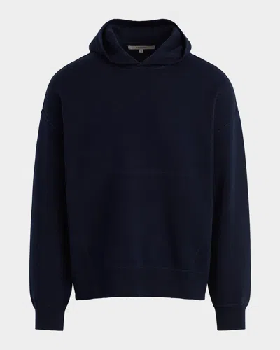 Hudson Men's Double-knit Hoodie In Dark Navy