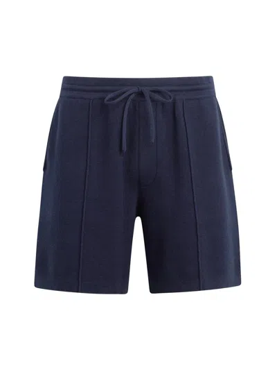 Hudson Jeans Double Knit Cotton & Cashmere Drawstring Shorts In Black