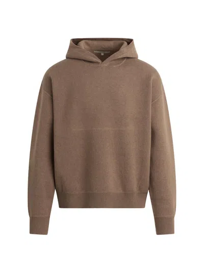 Hudson Double Knit Hoodie In Brown