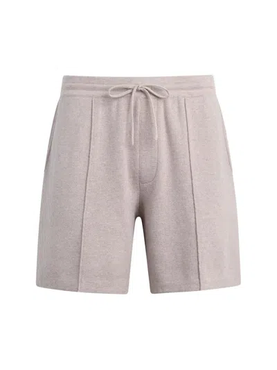 Hudson Jeans Double Knit Cotton & Cashmere Drawstring Shorts In Gray