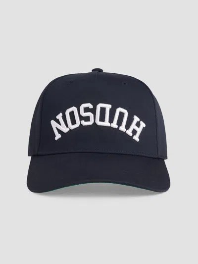 Hudson Men's Embroidered Reverse Logo Baseball Cap In Black Iris