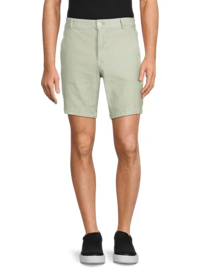 Hudson Men's Flat Front Linen Blend Chino Shorts In Shell
