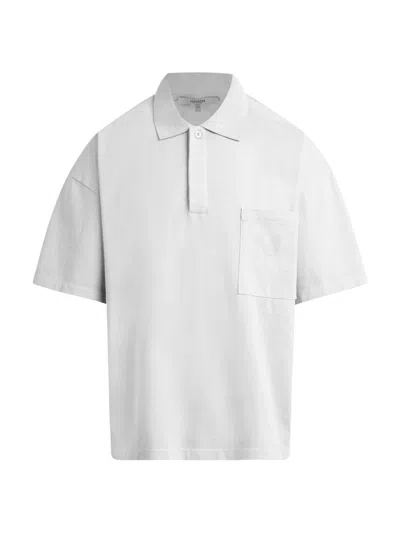 Hudson Jeans Heavyweight Cotton Pocket Polo In White