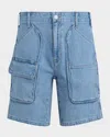 Hudson Jeans Industry Denim Cargo Shorts In Hazy