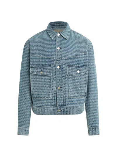 Hudson Men's Jacquard Denim Trucker Jacket