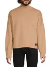 Hudson Men's Jrue Mock Turtleneck Sweater In Brown