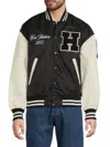 Hudson Men's Logo Varsity Nylon Jacket In Black