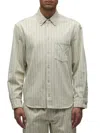Hudson Jeans Stripe Long Sleeve Denim Button-up Shirt In White