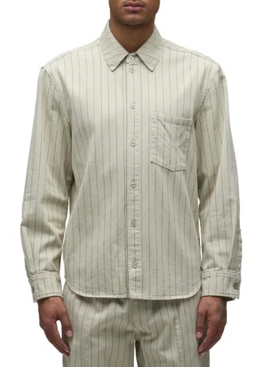 HUDSON MEN'S PINSTRIPED COTTON-BLEND SHIRT