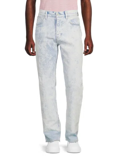 Hudson Men's Resse Straight Leg Faded Jeans In White Acid