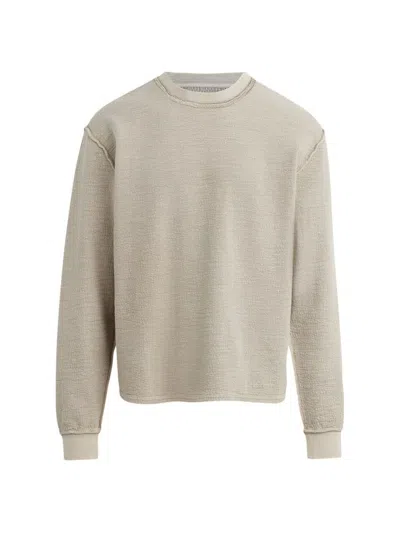 Hudson Men's Seamed Stretch Cotton Sweatshirt In Neutral