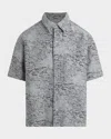 Hudson Jeans Crop Short Sleeve Snap Front Shirt