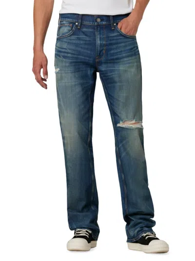 Hudson Men's Walker Ripped High Rise Jeans In Blue