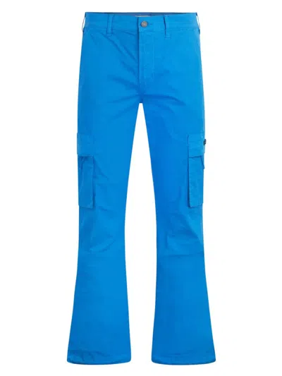 Hudson Men's Walker Stretch Kick Flare Cargo Pants In Ripstop Blue