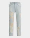 Hudson Wes Classic Straight Fit Jeans In Bleached Cloud