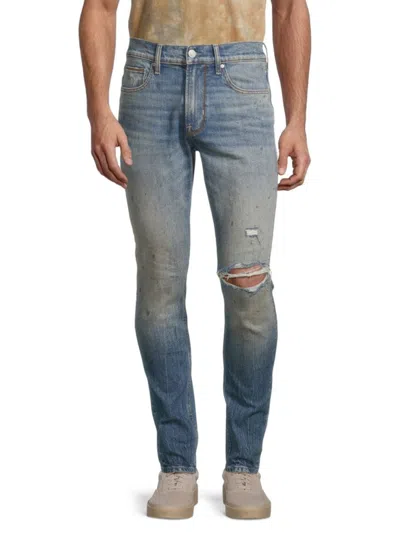 Hudson Men's Zack Ripped Skinny Jeans In Blue