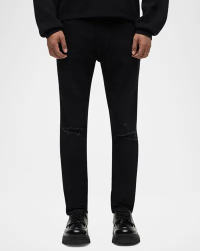 Hudson Zack Skinny Jeans In Destructed Ink Blue