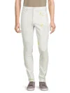 Hudson Men's Zack Splatter Skinny Jeans In White Pain