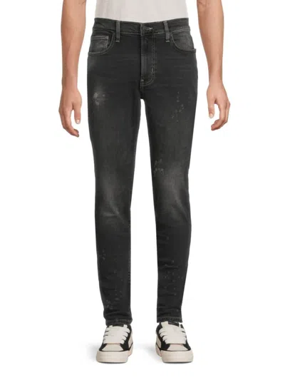 Hudson Men's Zane Mid Wash Skinny Jeans In Black