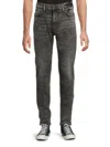 Hudson Men's Zane Skinny Fit Whiskered Jeans In Bearpaw