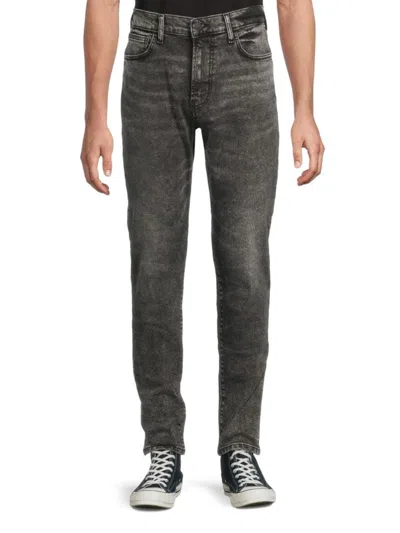 Hudson Men's Zane Skinny Fit Whiskered Jeans In Bearpaw