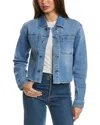 Hudson Jeans Micro Cropped Jacket In Blue