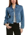 Hudson Jeans Micro Cropped Jacket In Blue