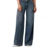 Hudson Mid-rise Utility Wide Leg Cargo In Blue