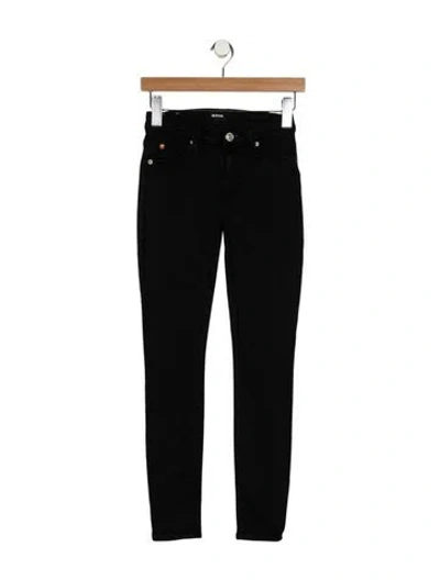 Pre-owned Hudson Mid-rise Skinny Leg Jeans In Black