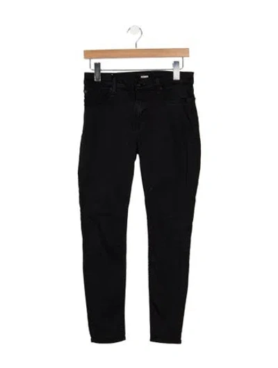 Pre-owned Hudson Mid-rise Skinny Leg Jeans In Black