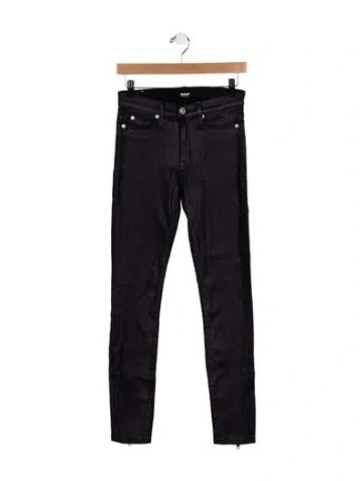 Pre-owned Hudson Mid-rise Skinny Leg Jeans In Blue