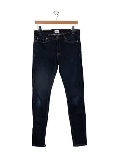 Pre-owned Hudson Mid-rise Skinny Leg Jeans In Blue