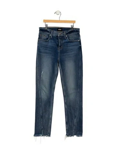 Pre-owned Hudson Mid-rise Skinny Leg Jeans In Blue