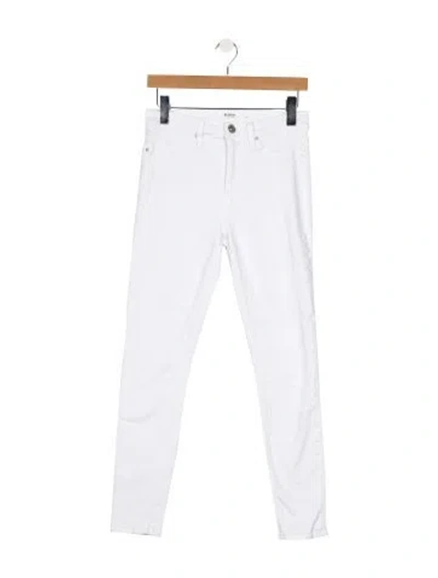 Pre-owned Hudson Mid-rise Skinny Leg Jeans In Blue