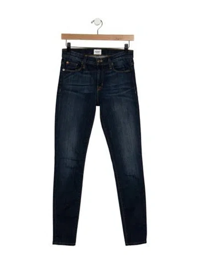 Pre-owned Hudson Mid-rise Skinny Leg Jeans In Blue