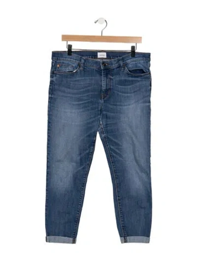 Pre-owned Hudson Mid-rise Skinny Leg Jeans In Blue