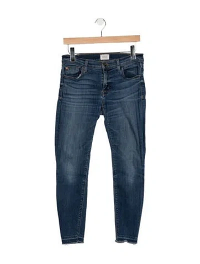 Pre-owned Hudson Mid-rise Skinny Leg Jeans In Blue