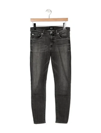 Pre-owned Hudson Mid-rise Skinny Leg Jeans In Gray