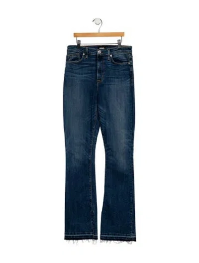 Pre-owned Hudson Mid-rise Straight Leg Jeans In Blue
