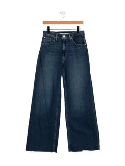 Pre-owned Hudson Mid-rise Straight Leg Jeans In Blue
