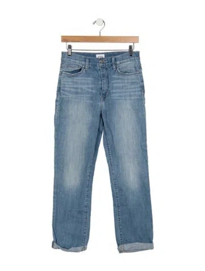 Pre-owned Hudson Mid-rise Straight Leg Jeans In Blue