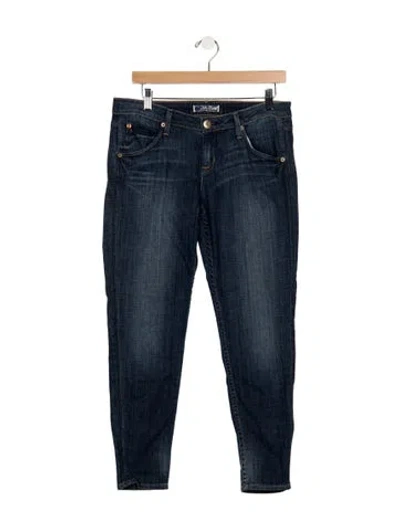 Pre-owned Hudson Mid-rise Straight Leg Jeans In Blue
